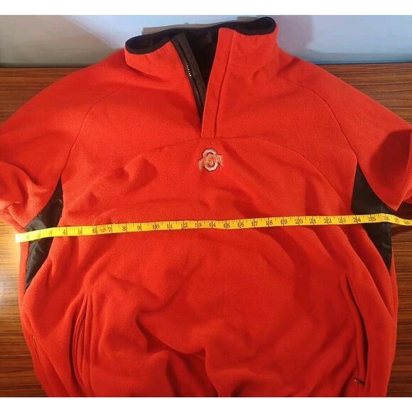 Ohio State Reversible Pullover Jacket Coat Sweater Size XL Black&Red Pro Player - Picture 9 of 10